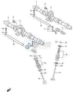 GSX750F (E4) drawing CAM SHAFT - VALVE