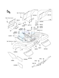 KVF 400 C [PRAIRIE 400 4X4] (C1-C4) [PRAIRIE 400 4X4] drawing REAR FENDER-- S- -