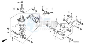 VFR1200FDD VFR1200F Dual Clutch UK - (E) drawing REAR CUSHION