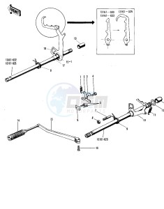 F8 (BISON A) 250 (BISON A) drawing GEAR CHANGE MECHANISM -- 71-72 F8_F8-A- -