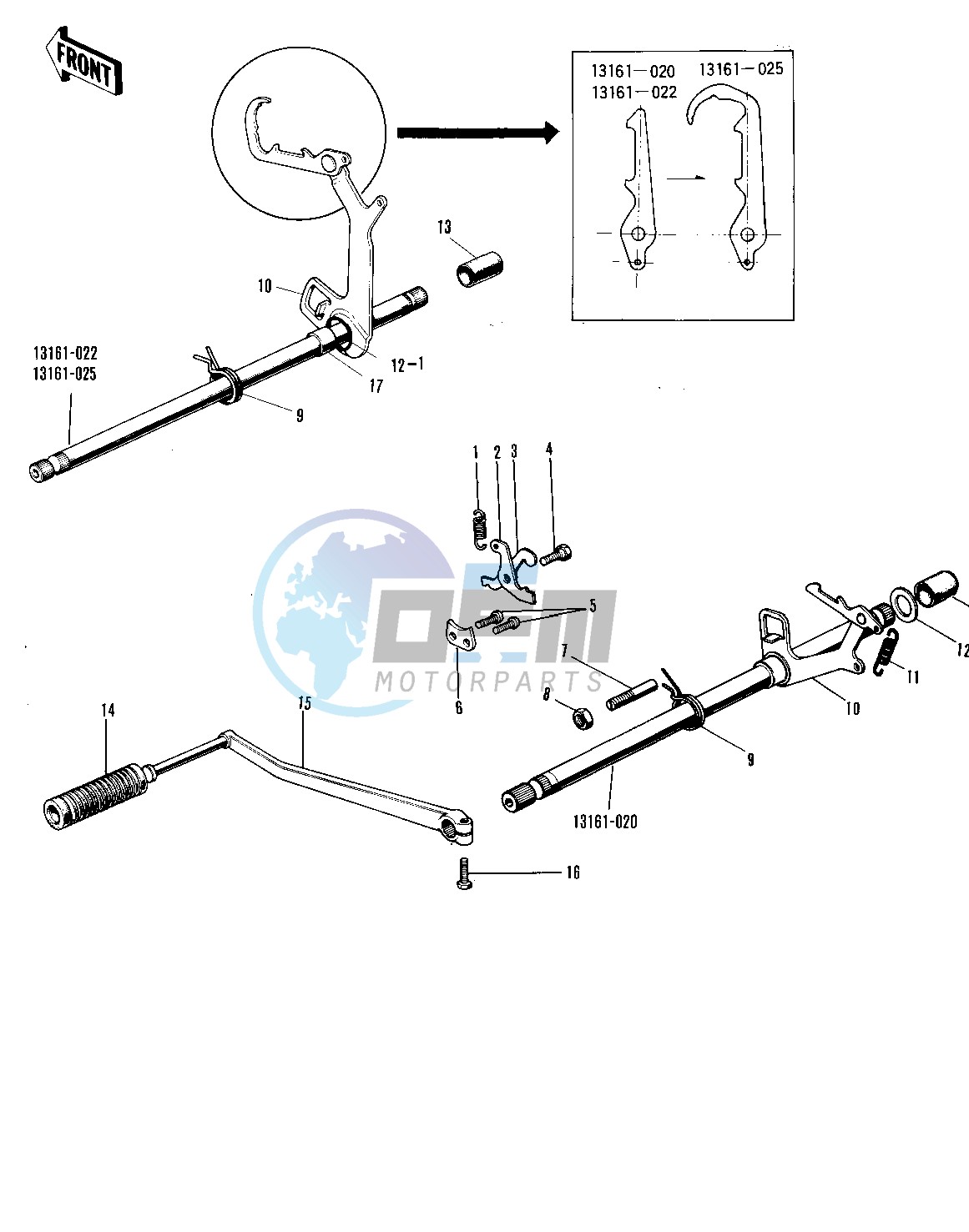 GEAR CHANGE MECHANISM -- 71-72 F8_F8-A- -