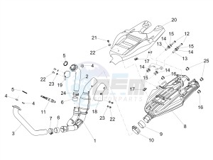 DORSODURO 900 E4 ABS (APAC) drawing Exhaust pipe