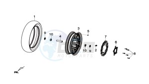 JOYMAX 125 I ABS drawing FRONT WHEEL