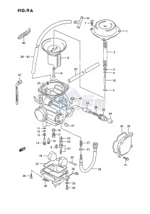 LT-F250 (E28) drawing CARBURETOR (MODEL L M N P R S T)