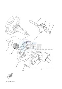 YZF-R125A R125 (5D7N) drawing STARTER CLUTCH