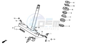 VT600C 400 drawing STEERING STEM