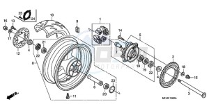 CBR600RA9 Australia - (U / ABS MME) drawing REAR WHEEL