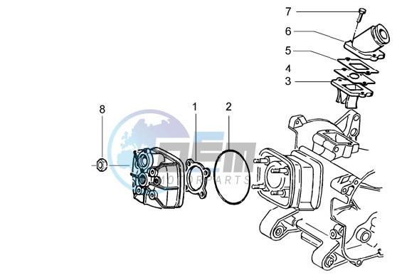 Cylinder head - Induction pipe