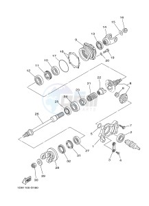 YFM450FWAD YFM45GPHG GRIZZLY 450 EPS HUNTER (2LCD) drawing MIDDLE DRIVE GEAR