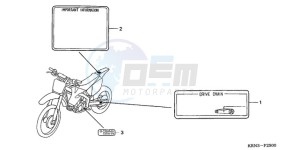 CRF250R9 Australia - (U / BLA) drawing CAUTION LABEL