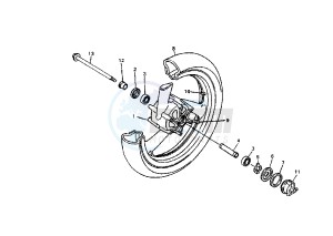 YZF R THUNDER CAT 600 drawing FRONT WHEEL