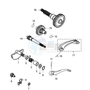 FOX LNA 2 drawing GEARBOX AND KICKSTART