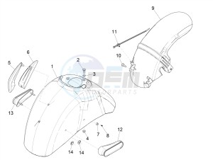 SUPER GTS 125 4T 3V IGET ABS E3 (APAC) drawing Wheel housing - Mudguard