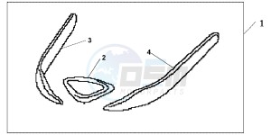 GL1800C drawing FRONT FENDER ORNA