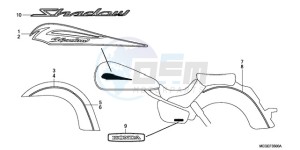 VT750CA9 Australia - (U / ST) drawing EMBLEM/STRIPE (EXCEPT 2U)