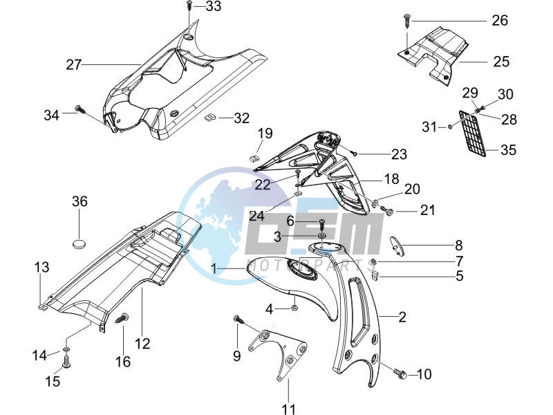 Rear cover - Splash guard