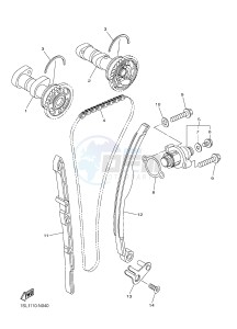 WR450F (2GC7 2GC8 2GC9 2GC9) drawing CAMSHAFT & CHAIN