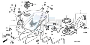 CB600FA3A Australia - (U / ABS ST) drawing FUEL TANK