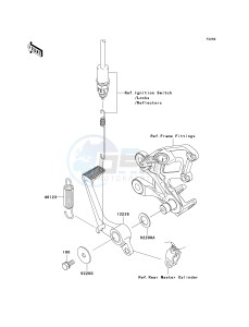 ZX 1400 A [NINJA ZX-14] (A6F-A7FA) A6F drawing BRAKE PEDAL_TORQUE LINK