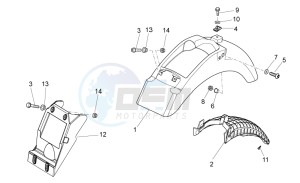 V7 Stone 750 drawing Rear body I- Mudguard