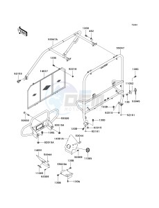 KAF 950 D [MULE 3010 DIESEL 4X4] (D8F) D8F drawing GUARDS_CAB FRAME