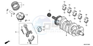 CBR600FAB CBR600F ABS E drawing CRANKSHAFT/ PI STON