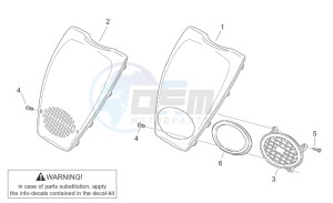 Scarabeo 50 2t (eng. Minarelli) drawing Front body III - Front cover