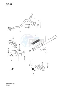 JR80 (P28) drawing STAND - FOOTREST