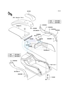 JET SKI 800 SX-R JS800A6F FR drawing Pads