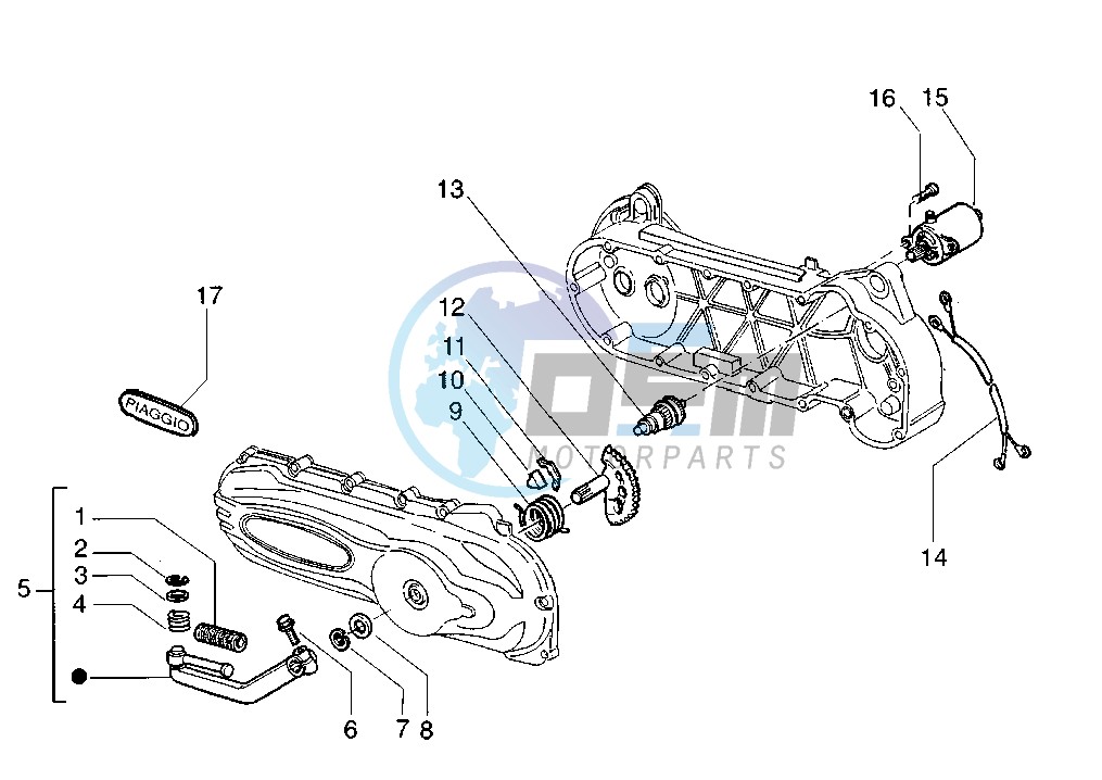 Starting Motor - Starting lever