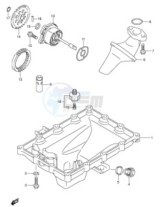 GSX-R600 (E2) drawing OIL PAN - OIL PUMP