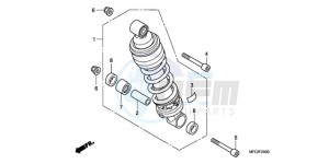 CB600F3A Europe Direct - (ED / ST 25K) drawing REAR CUSHION