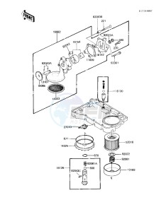 KZ 550 A (A3-A4) drawing OIL PUMP_OIL FILTER -- 82-83 A3_A4- -