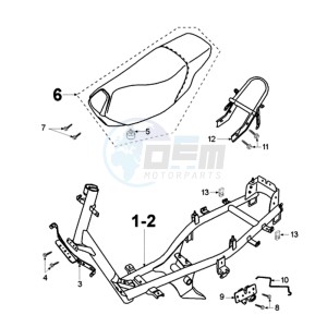 FIGHT FR drawing FRAME AND SADDLE