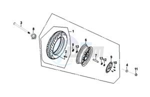 FIDDLE III 50 45KMH (L8) EU drawing FRONT WHEEL