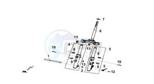 JOYMAX Z 300I ABS (L9) EU drawing STEERING STEM - R-L CUSHION