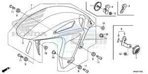 CBR1000RRG CBR1000 - Fireblade Europe Direct - (ED) drawing FRONT FENDER