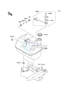 MULE_600 KAF400BCF EU drawing Fuel Tank