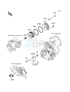 KX450F KX450EBF EU drawing Oil Filter