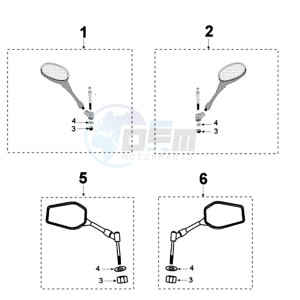 JETFORCE 50 R DARK SIDE drawing MIRRORS