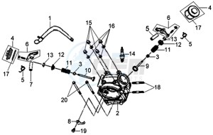 X'PRO 50 (45 KMH) (AE05W4-FR) (L4-M1) (M1 - 2021) drawing CYLINDER HEAD COMPLETE