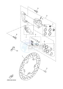 YP125R X-MAX125 (2DM7 2DM7) drawing FRONT BRAKE CALIPER