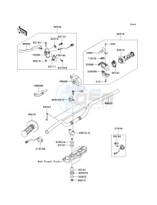 KLX 140 A [KLX140] (A8F-A9FA) A9F drawing HANDLEBAR