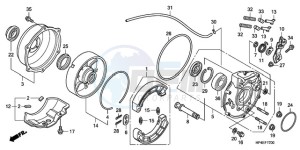 TRX420TMA Australia - (U / 2WD) drawing REAR BRAKE PANEL