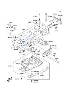 KFX400 KSF400A6F EU drawing Swingarm