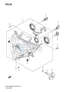 GSX-R600 (E3-E28) drawing HEADLAMP