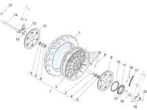 California 1400 Touring SE ABS 1380 drawing Front wheel