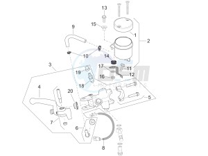 RSV4 1000 RR USA USA drawing Front master cilinder