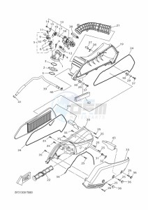 CZD300-A XMAX 300 (BBA1) drawing REAR BRAKE CALIPER