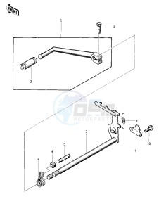 KZ 400 D (D) drawing GEAR CHANGE MECHANISM -- 74 -75 KZ400_KZ400D- -